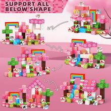 Bloques de construcción magnéticos del Bosque de Sakura (98-298 piezas), regalo de vacaciones para niños, disponibles en múltiples tamaños para construir escenas de Sakura y juguetes de aventura de primavera - Multicolor - Ver 4