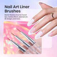 Beetles 31pcs Nail Art Brushes With Case - Confetti Nail Art Pens Dual Ended Dotting Tools Striping Liner Brushes For Nails 3D Flower Sculpting Tools Palette Holder DIY Home Salon Manicure Design Set - Bộ 31 cọ vẽ móng nghệ thuật kèm hộp đựng. - Xem 4