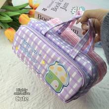 Túi đựng văn phòng phẩm thiết kế mới dễ thương, kiểu thêu, dung tích lớn, họa tiết nhà cửa, hộp đựng bút dùng hàng ngày. - Nhiều màu - Xem 9