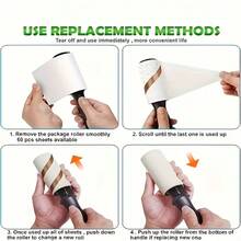 Super Sticky Lint Roller For Removing Pet Hair - Cleaning Tool For Pet Fur | Ideal For Furniture, Clothes And Carpets - 60 - View 4