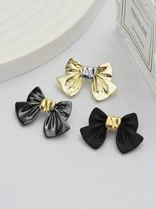 6pcs/Pack Bowknot Classical Elegant Metal Buttons, Decorative Hand-Sewn Buttons For Coats, Sweaters, Suits, Uniforms, School Uniforms, DIY Bags, Gift Boxes, Gift Crafts Accessories - Multicolor - View 13