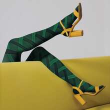 Sock Snob Sock Snob - Ladies Thick Coloured 80 Denier Opaque Patterned Winter Fashion Tights - 星帝紫 - 查看 2