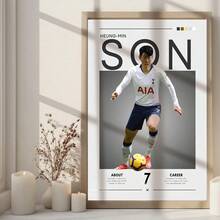 1pc Famous Football Star Poster Modern Inspirational Canvas Painting Picture Soccer Wall Art Home Decoration Print Living Room Decor - Multicolor - View 9