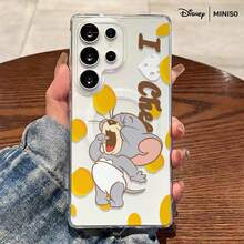Ốp lưng điện thoại từ tính trong suốt hình Tom và Jerry Taffy của MINISO dành cho Samsung S26 Ultra/S26 Edge/S26 Plus/S26/S25 Ultra/S25 Plus/S25/S25FE/S25Edge/S24Ultra/S24Plus/S24/S24FE/S23FE/S23Ultra/S23Plus/S23/S22Ultra/S22Plus/S22/A15/A16/A17/A35/A36/A37/A54/A55/A56/A57 Quà tặng Giáng sinh cho bạn gái - Trong sáng - Xem 6