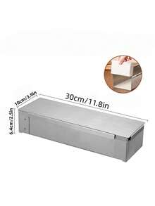1pc Premium 304 Stainless Steel Tiramisu Baking Pan, Cheesecake Mold, For Making Perfect Mousse Cake, Detachable Clasp And Baffle, Essential Baking Tool For Kitchen - Silver - View 13