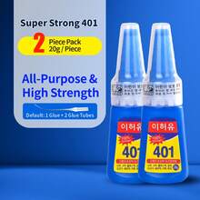 1/2 cuộn keo 401 siêu khô, bền lâu, ít mùi, không tẩy trắng, thích hợp cho sửa chữa đồ thủ công, giày dép DIY, da, cao su, kim loại, thủy tinh, trang sức, mỹ thuật, chế biến gỗ, bảo dưỡng đồ nội thất, bộ mô hình, điện tử và đồ thủ công DIY - ABS, PC và nhựa cứng, v.v. Khô trong 15 giây và đi kèm với đầu bôi keo chính xác. - Keo siêu dính Hàn Quốc 401 - Xem 10