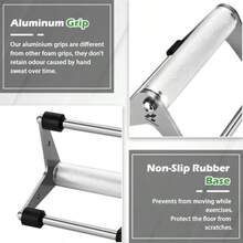 Soporte de empuje asas de empuje para entrenamiento de fuerza barras de empuje de acero inoxidable resistentes equipo de ejercicio de gimnasio soporta hasta 500 libras 1 par - Solicitar dinero - Ver 6