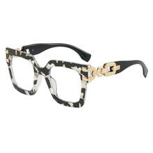 A Pair Of Fashionable Oversized Square Bohemian Glasses For Women And Men, With High-Quality Decorative Temples, Simple And Versatile For Everyday Casual Wear - Các đốm đen - Xem 12