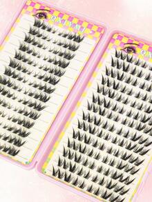 252 Pieces Of D Curl Manga-Style False Eyelash Clusters, 10-18mm Cartoon False Eyelash Clusters, D Curl DIY Eyelash Extensions, Moist And Outwardly Curled, Anime-Style Single False Eyelash Clusters In 2 Eyelash Styles, Eyelash Box, Multi-Purpose DIY False Eyelash Extensions, Easy For Beginners To Use, An Excellent Gift For Women And Girls - View 7
