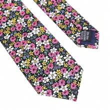1pc Men's Elegant Floral Satin Multi-Color Tie, Suitable For Party, Banquet, Travel Outfit,Festival,Graduation Gift - Black and White - View 2