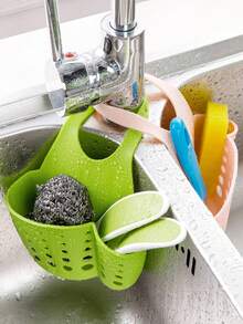 1/2 piezas Estante ajustable multicolor para colgar bolsas en el fregadero de la cocina - Talla única - Ver 9