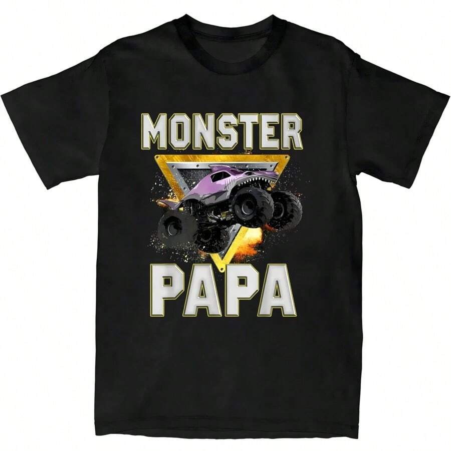 Summer Outfits For WomenMonster-Truck-Papa-Monster-Truck-Are-My-Jam-Truck-Lovers-T-Shirtsummer Outfits For Womensummer Outfits For Women,Summer Tops - Đen 4 - Xem 1