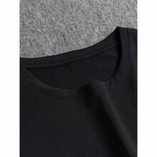 1pc Blood In Blood Out Homies Friends Parody Unisex T Shirt, Graphic Short Sleeve Lightweight Crew Neck Cotton T-Shirt - 黑色 - 查看 3