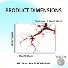 Cadeau du Nouvel An 2026, tapis de souris de jeu en verre de grande taille, texture nano-gravée, surface en verre lisse, haute précision, suivi rapide, résistant aux rayures - Épaisseur : 0,3 cm / 0,12 pouce - Voir 12