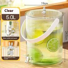 Refrigerator Water Dispenser With Faucet, Fruit Tea Cup Water Pitcher, Large Capacity Cold Drink Beverage Dispenser, Suitable For Home, Party, Office Use - View 11