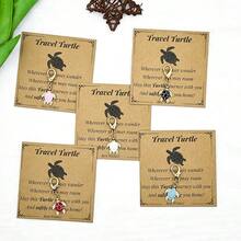 1个可爱海龟钥匙扣，吉祥海龟吊坠，旅行礼物，包包挂饰，男女通用旅行配件 - 彩色 - 查看 8