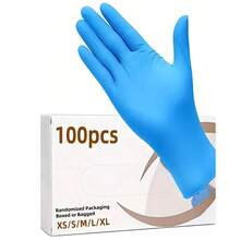 100pcs Multi-Purpose Nitrile Gloves - Waterproof, Anti-Static, Durable, Suitable For Dishwashing And Home Cleaning, Convenient And Practical Household Tool - Blue - View 12