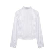 Camellia New Spring/Summer Women's Fashion Elastic Pleated Chiffon Blouse White - White - View 9