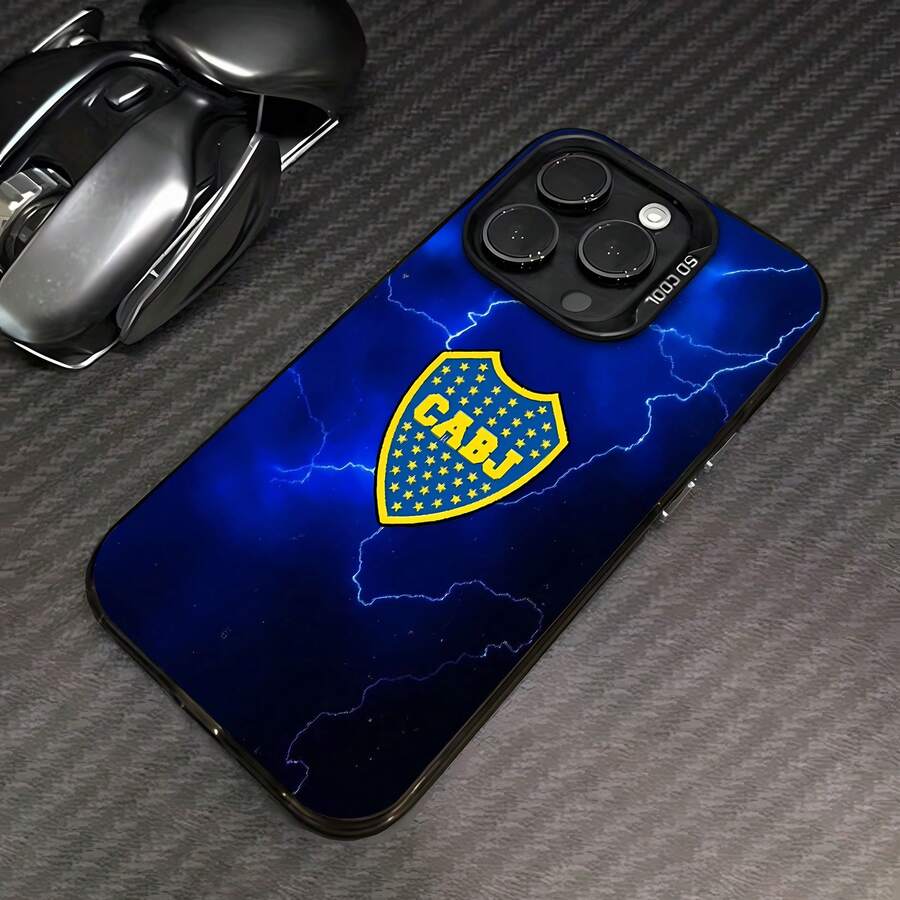 Logotipo del rayo amarillo y azul de .funda de teléfono Fundas compatibles con ,Apple,VIVO,OPPO,,, y Honor.Fabricadas en silicona TPU,ofrecen protección contra golpes y caídas. - Negro - Ver 1