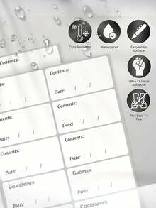 Residue-Free Refrigerator Labels - White Adhesive Labels, Suitable For Kitchen Organization, Food Containers, Jars And Storage, Perfect For Meal Prep And No-Touch Paper, Kitchen Organization | Clearly Visible Labels | Stickers - Multicolor - View 6