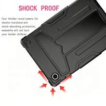 Funda para tableta adecuada para Tab A7 Lite/S7/S6 Lite/S7 Plus/S9/S9 Plus/A8/A9/A9 Plus/S10 Series, 10.2/Air/Pro/10th Series, con soporte incorporado, a prueba de golpes, resistente a caídas, antideslizante y resistente a arañazos - Negro - Ver 4