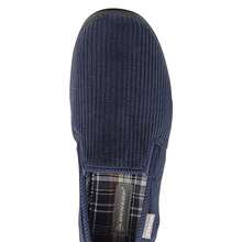 Dunlop - Mens Comfy Memory Foam Slippers With Hard Traction Rubber Sole - 海軍 - 查看 4