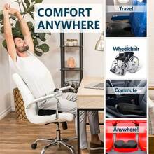1pc Memory Foam Office/Home Computer Seat Cushion Set, Ergonomic Buttocks Pad - Standard - View 4