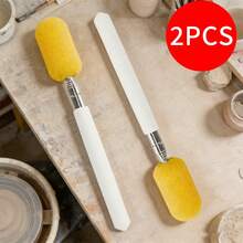 2 piezas Paleta expandible y ajustable de esponja, adecuada para herramientas de arcilla y cerámica para absorber la humedad excesiva - Multicolor - Ver 3