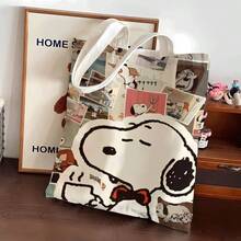 SNOOPY 文件袋海报时尚咖啡拉链帆布袋，粉色文件袋周边可爱高性价比拉链帆布袋学生款 - 彩色 - 查看 2