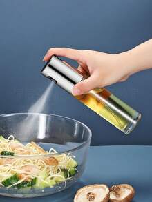 1pc Kitchen Cooking Oil Sprayer Bottle, Olive Oil Mister Dispenser, Transparent Glass Oil Bottle With Mist Pump - Transparent - View 10