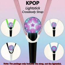 K-Pop Lightstick Strap, K-Pop Lightstick Shoulder Strap, K-Pop Portable Display Activity Crossbody Strap, Adjustable Body Carrying Strap Suitable For Universal K-Pop Lightstick, K-Pop Lightstick Accessories Suitable For Concert Essentials, Suitable For Parties, Games And Events, Suitable For Skz//Stray Kidz//Twice///Txt//Gdragon//Exo/Aespa/Army Bomb/Official Lightstick, Lightstick Not Included. - 粉色 - 查看 1