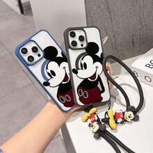 This Disney Mickey Mouse Pattern Lanyard Phone Case Features A Strong Magnetic Closure And Full Coverage Of Acrylic And TPU Material. It's Shockproof, Lightweight, And Suitable For IPhone17/16/11/13/15/15 Plus/15 Pro/15 Pro Max/12/14 Pro Max/11 Pro Max/12 Pro/12 Pro Max/13. It's A Popular Birthday Gift, Business Gift, Durable, Stain-Resistant, And Fingerprint-Resistant New Phone Case For Men And Women. It Also Includes A Mickey Mouse Phone Case And Mickey Mouse Doll Bracelet. Compatible With SamsungGalaxy S20, S21, S22, S23, And S24 Series. It's The Perfect Gift For Friends And Family. This Stylish Phone Case Is Fun, Lightweight, And Durable. IPhone17 Pro Max Phone Case, Minnie Phone Case. - 無色 - 查看 8