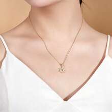 1 chiếc dây chuyền mặt dây hình lục giác tối giản bằng bạc S925 đính đá Zirconia lấp lánh, trang sức thanh lịch để đeo hàng ngày, món quà chất lượng dành cho người thân yêu. - Bạc - Xem 4