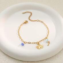 Popular Floral Bracelet For Women, Niche Design, Multi-Layer Stacking, Delicate And Versatile Accessory - 金色7-1 - 查看 13