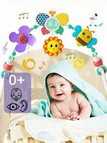Adjustable Arched Baby Crib Toy, Suitable For Infants And Toddlers, Stroller Arch Toy, Crib Toy, Attractive Hanging Design To Stimulate Baby's Senses And Develop Motor Skills - Multicolor - View 1