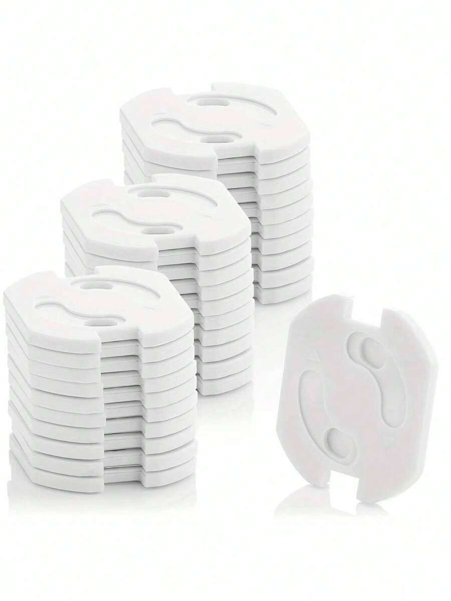 5/10pcs Child Safety Outlet Covers, Easy To Install/Remove, Suitable For Halloween, Christmas, Thanksgiving Children's Gifts, Perfect Presents - White - View 1