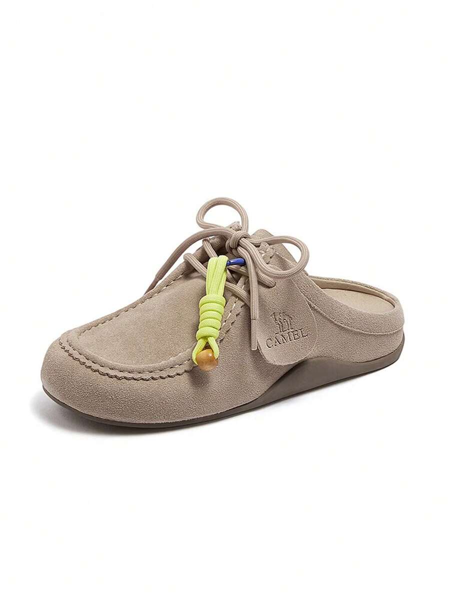 CAMEL CROWN Pantuflas casuales para mujer, nuevas pantuflas estilo Birkenstock de primavera temprana con suelas de corcho suave para uso al aire libre - Albaricoque - Ver 1