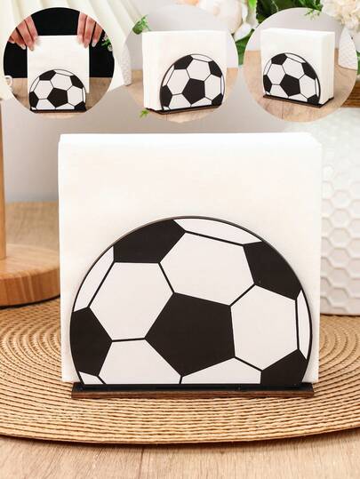 1set Soccer Theme Tissue Holder, Football Design Home Napkin Storage Rack, Boy Birthday Party Table Decor Tissue Stand, Football Match Tissue Holder, Football Champion Celebration Table Tissue Storage Rack, Baby Shower Party Table Decor, Welcome Newborn Boy Party Decor, Soccer Party Kitchen Napkin Storage Rack, Football-Themed Decorations,Birthday Party Table Centrepiece,Football Birthday Decorations,Birthday Gifts