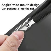 4 Peças Conjunto de Cortador de Unhas e Ferramentas de Manicure em Aço Inoxidável Profissional, Kit de Cuidados com Unhas e Pés Multifuncional com Lâminas Afiadas e Design com Mola, Inclui Lima de Unhas, Empurrador de Cutícula, Cortador de Cutícula, Ideal para Cuidados em Casa - Estilo de bico fino - Visão 9