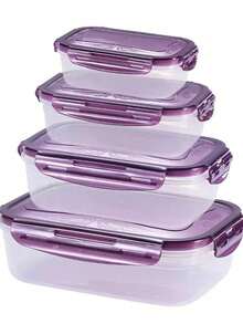 Rectangular Food Storage Container, Microwave & Fridge Plastic Lunch Box, Transparent Airtight Seal Meal Prep Container, Modern PP Rectangular Design, Kitchen Food Storage Box, Suitable For Fridge & Microwave - View 6