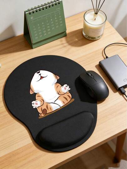 Ergonomic Wrist Support Mouse Pad, Cute Meditation Kitten Pattern Design,Ergonomic Eva Wrist Support Cushion,Non-Slip Memory Foam Mouse Pad,Comfortable Mouse Pad With A Smooth Wrist Support,Comfortable Skin-Friendly Desk Rest,Desktop Protector,Suitable For Gaming, Office,Anti-Slip,Office Computers, Laptops, And Home Use,Graduation Season Souvenir,Perfect Gift For Teacher'S Day, Mother'S Day,Back To School,Summer