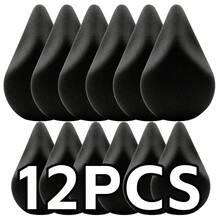 Set de esponjas de maquillaje de polígono negro, grande y pequeño, de uso en seco y húmedo sin látex, suave borla de maquillaje para base, polvo y corrector, 2/4/6/8/12 piezas - Multicolor - Ver 11