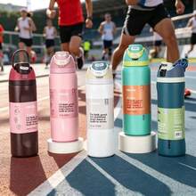 OWALA New 24OZ Stainless Steel Insulated Water Bottle With Straw, Suitable For Sports, Travel And School Activities. This Water Bottle Can Keep Water Temperature For Over 24 Hours, With Good Sealing, Portable, And Flip-Top Design, Perfect For Holding Cold And Hot Drinks, Coffee And Iced Beverages. - 彩色 - 查看 7