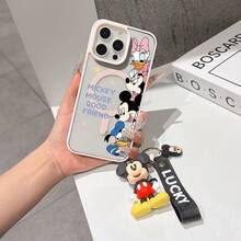 This Disney Mickey Mouse Pattern Lanyard Phone Case Features A Strong Magnetic Closure And Full Coverage Of Acrylic And TPU Material. It's Shockproof, Lightweight, And Suitable For IPhone17/16/11/13/15/15 Plus/15 Pro/15 Pro Max/12/14 Pro Max/11 Pro Max/12 Pro/12 Pro Max/13. It's A Popular Birthday Gift, Business Gift, Durable, Stain-Resistant, And Fingerprint-Resistant New Phone Case For Men And Women. It Also Includes A Mickey Mouse Phone Case And Mickey Mouse Doll Bracelet. Compatible With SamsungGalaxy S20, S21, S22, S23, And S24 Series. It's The Perfect Gift For Friends And Family. This Stylish Phone Case Is Fun, Lightweight, And Durable. IPhone17 Pro Max Phone Case, Minnie Phone Case. - 無色 - 查看 7