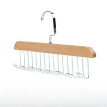 3Pcs Multi‑Hook Wooden Space‑Saving Clothes Hangers 360° Swivel 8‑Hook Non‑Slip Closet Organizer Storage For Bra Camisole Tank Top Hat Tie Shirt Dorm Essentials Room Decor Graduation Mother Father Day Holiday Gift Closet Organization Shelving Accessory - Multicolor - View 13