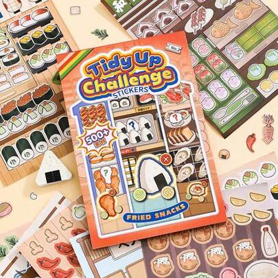 18页贴纸书，减压贴纸书，手工相册用品，笔记本配件，可用于装饰相框、电脑、手机壳、杯子、旧杂志、铅笔盒、行李箱、桌面装饰，个性化贴纸，学习用品，圣诞礼物，女士礼物，放松大脑，手工相册用品，可爱文具贴纸，手工相册用品，节日礼物