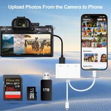 Plug And Play Universal Card Reader, Camera Multi-Storage Adapter, SD/TF Card Slot/USB3.0/Type-C/Lighting OTG USB Camera Card Reader & Viewer, Compatible With IPhone, - View 8