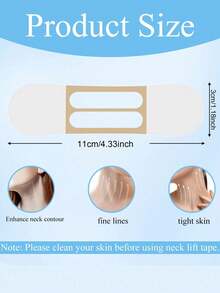 Invisible Neck Support Patch, Breathable Neck Support Patch To Neck Comfort, Elastic Neckline Care Patch, Suitable For Men And Women Neck Support And Care, High Elasticity Invisible Neck Support Patch, Can Chin Support, Face Tape, Face Mask - Multicolor - View 5