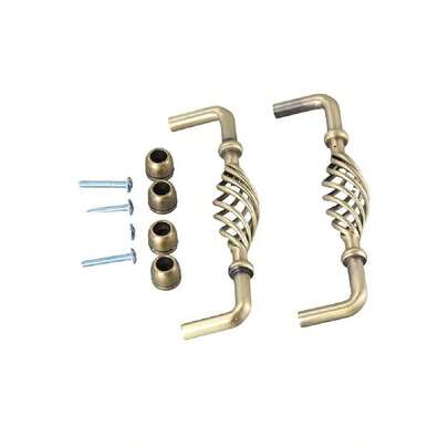 Vintage Antique Bronze Cabinet Handles Hollow Out Birdcage Handles Drawer Knobs Wardrobe Door Pullers Furniture Handle With Screws