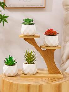 耐用PP塑料花盆,搭配易于养护的人造多肉植物,耐候性强,适用于室内/室外装饰,无需浇水。多种人造多肉植物栽种于坚固的白色PP塑料几何花盆中,迷你仿真多肉植物适合家居、办公桌、卧室、浴室置物架装饰。附赠花盆。 - 隨機款式 - 查看 5